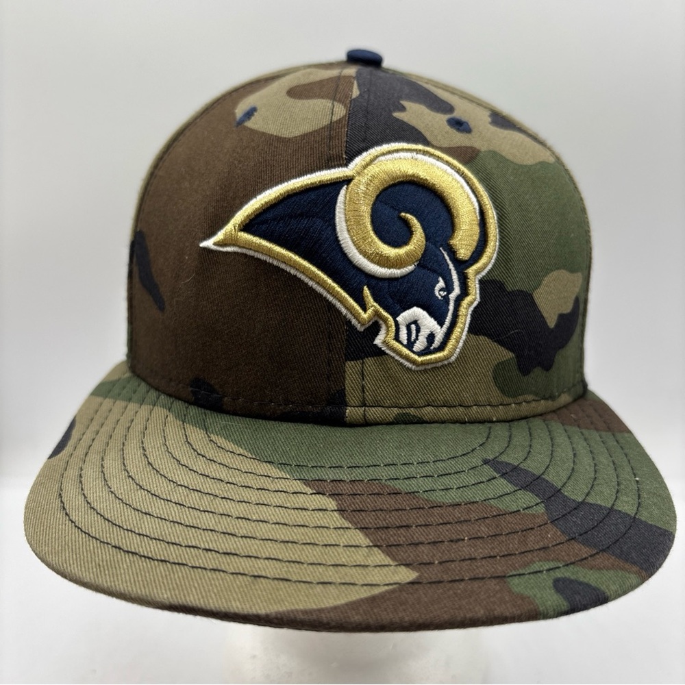 Los Angeles Rams NFL New Era Woodland Camo Low Profile 59Fifty 7 1/4 Fitted Hat